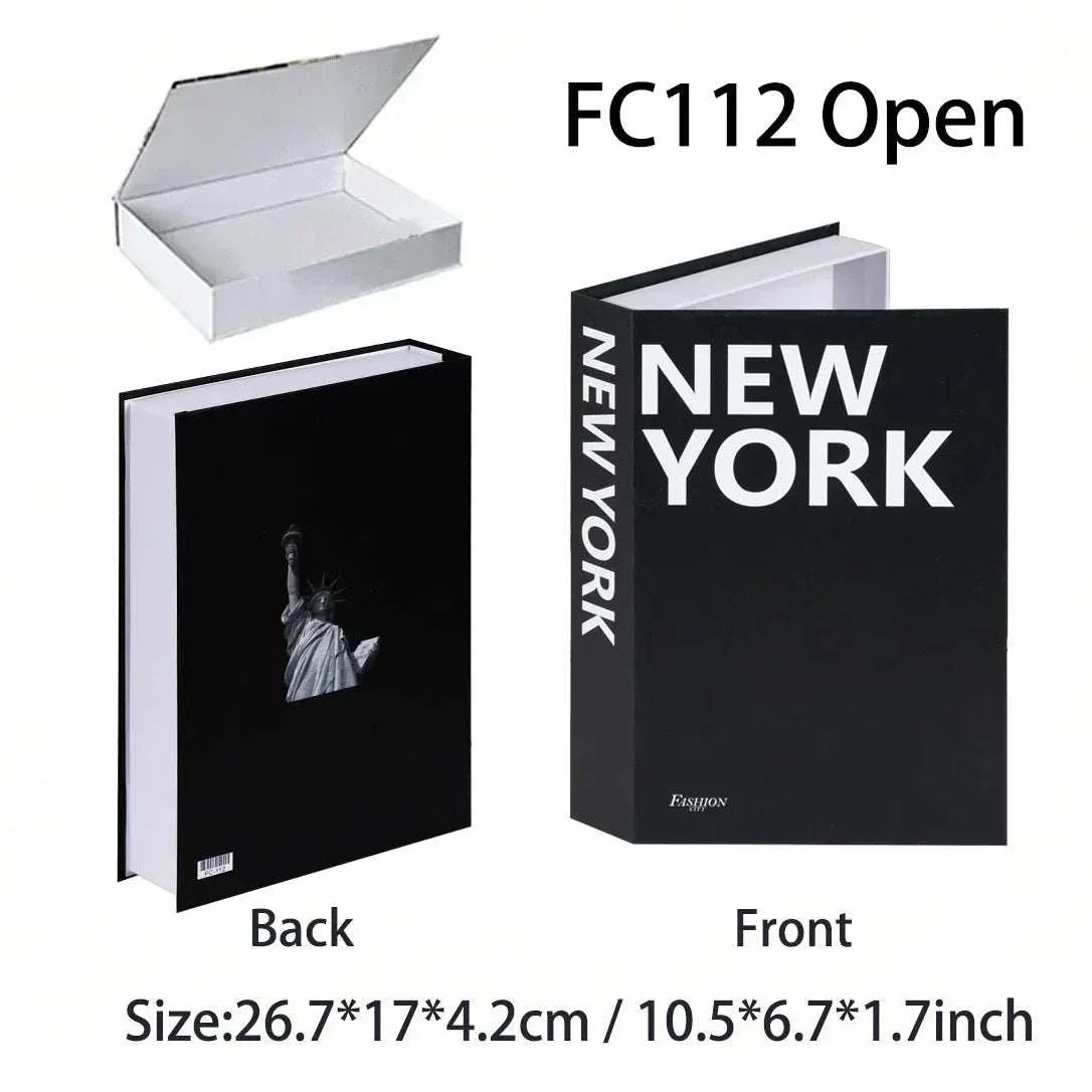 Luxury decorative fake book storage box with magnetic closure for stylish home organization