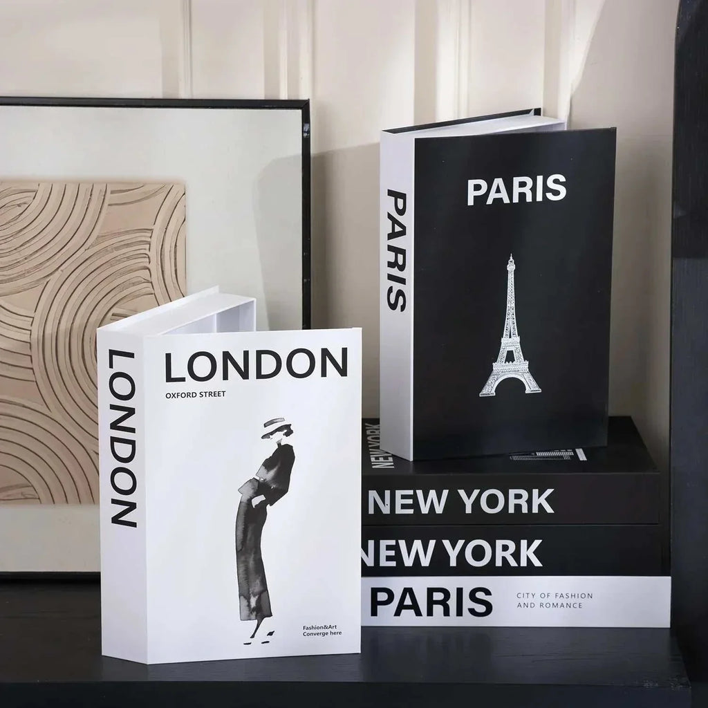 Luxury decorative fake book storage box for home decor with magnetic closure and versatile storage