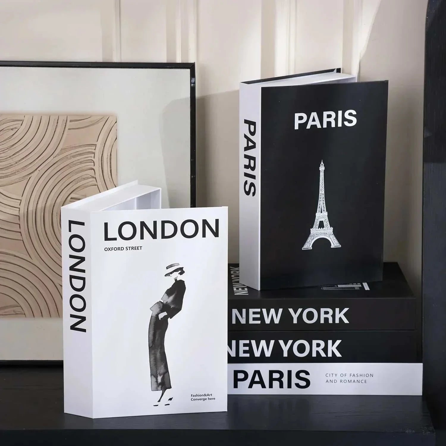 Luxury decorative fake book storage box for home decor with magnetic closure and versatile storage
