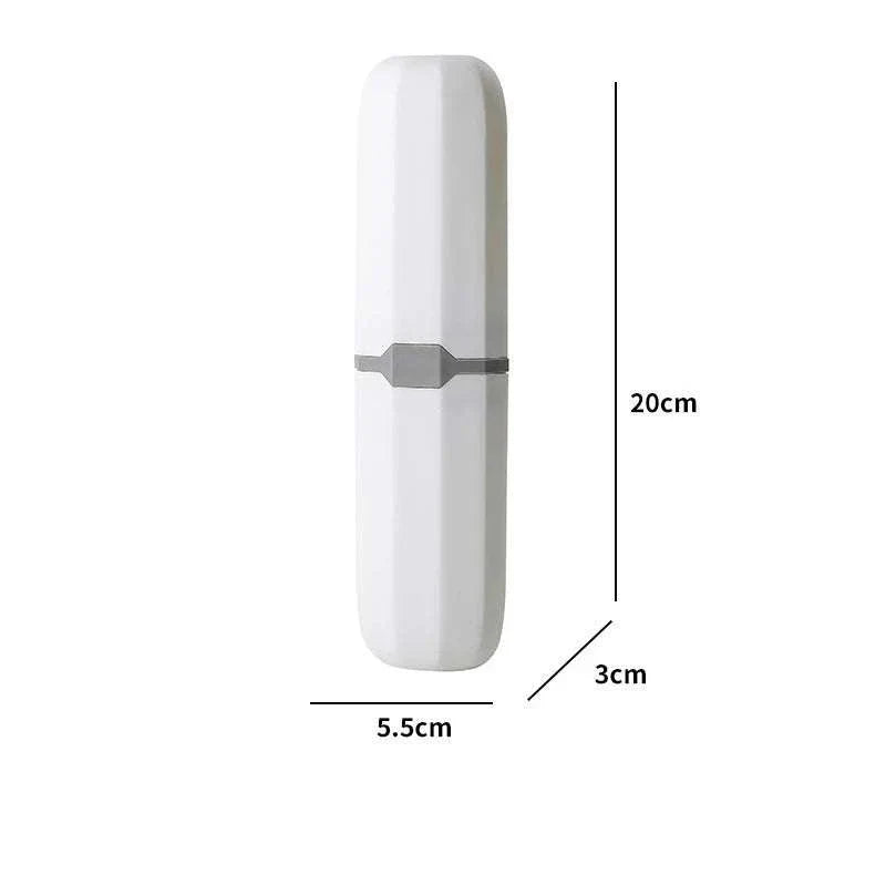 Portable toothpaste and toothbrush protective travel storage box
