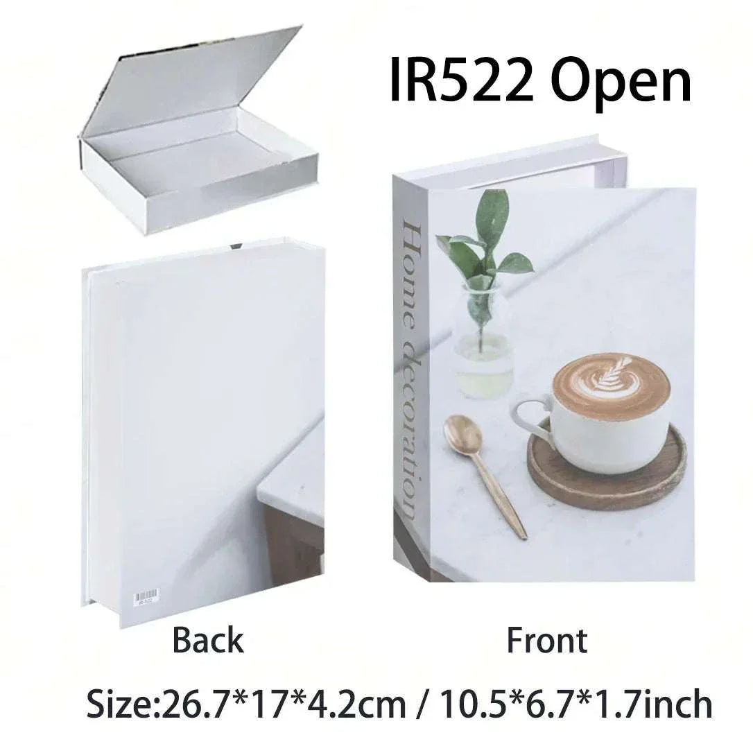 Luxury decorative fake book storage box with magnetic closure for home decoration