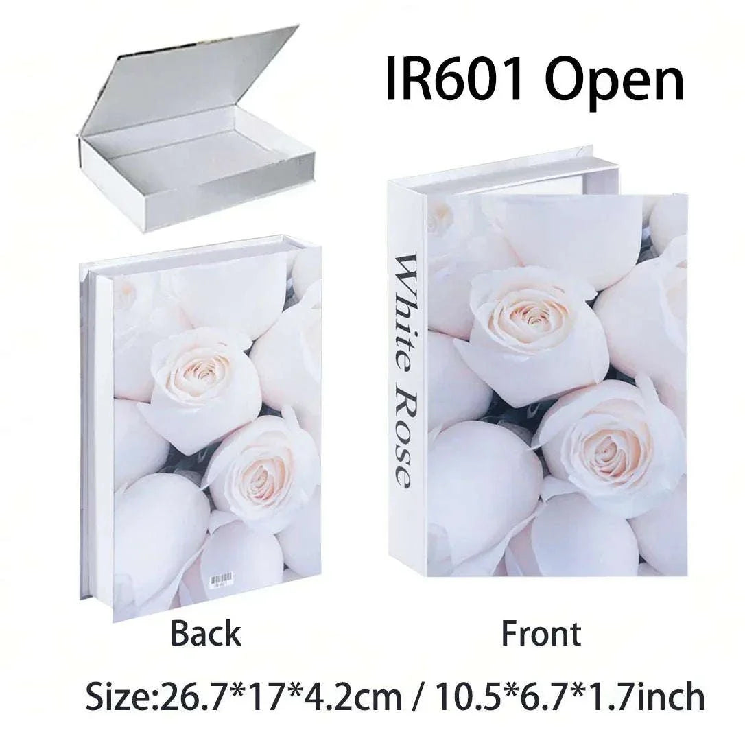 Luxury decorative fake book storage box with magnetic closure for elegant home organization