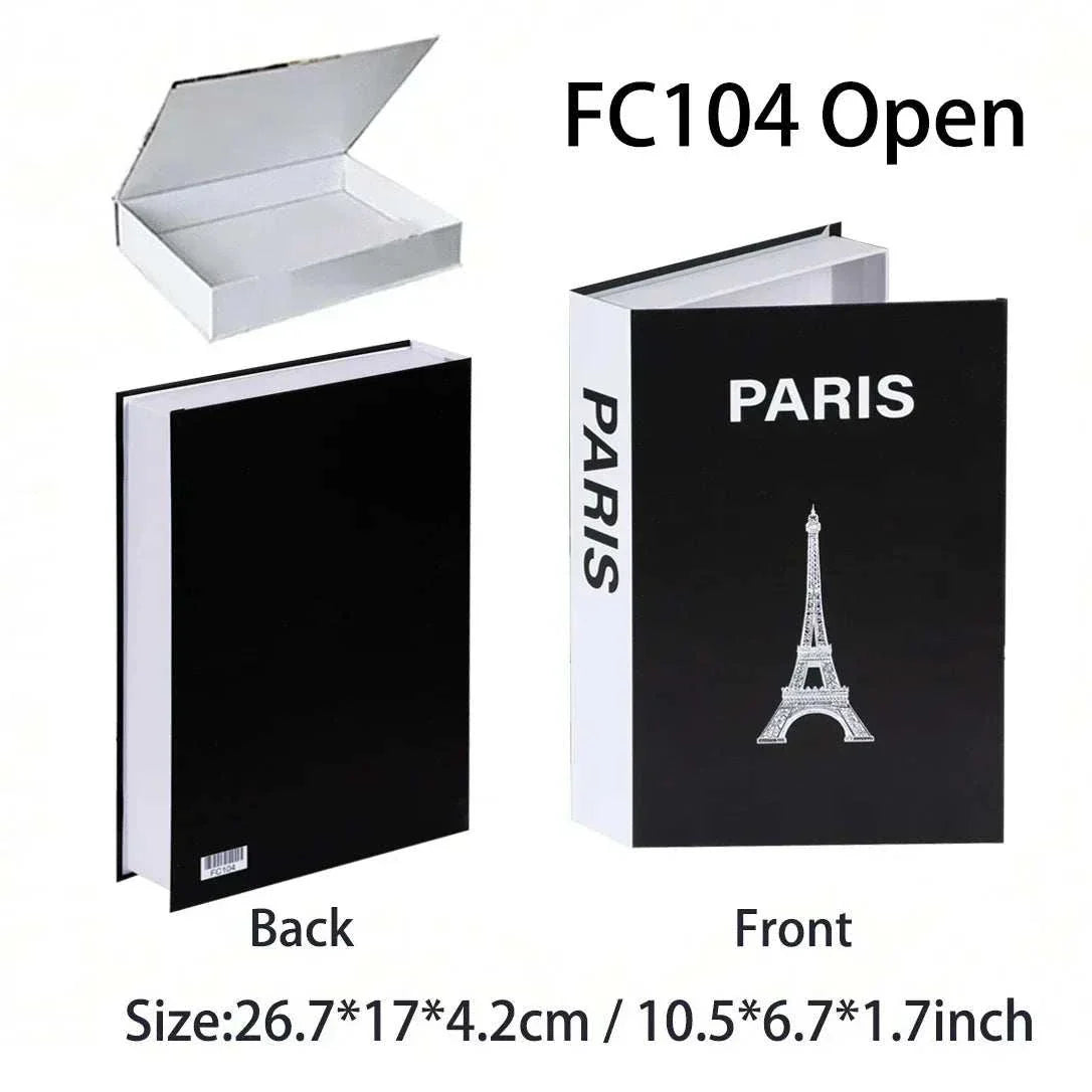 Luxury decorative fake book storage box with magnetic closure for home decoration