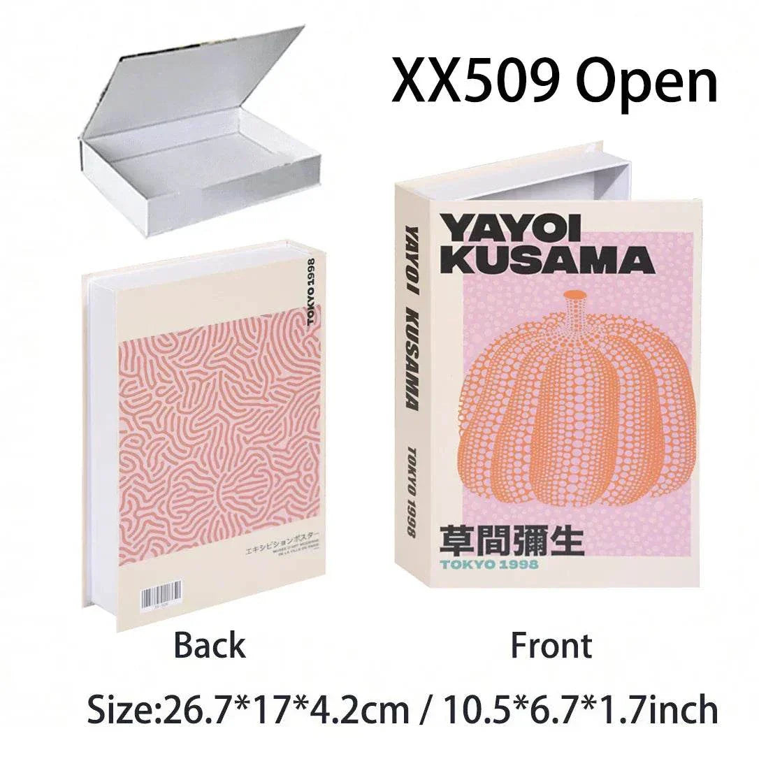 Luxury decorative fake book storage box for home decoration with magnetic closure