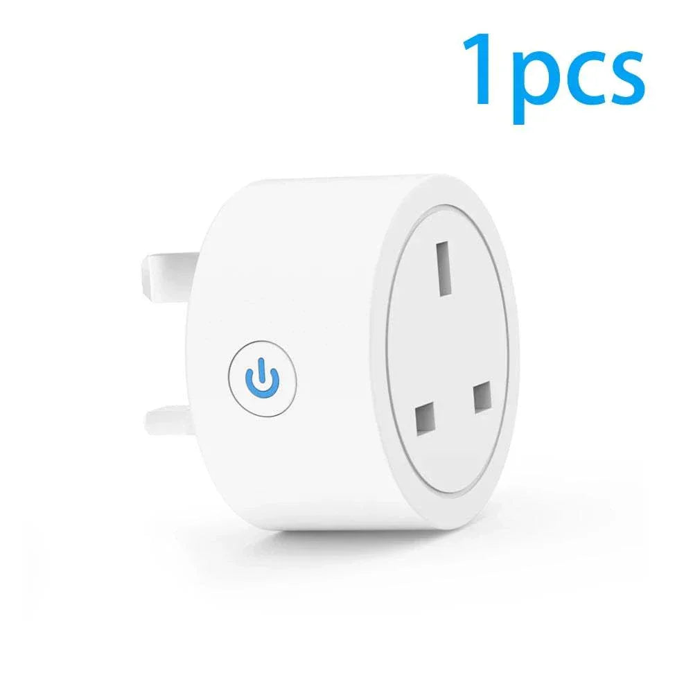 20A Tuya Smart Socket WiFi UK 3pin plug adapter with voice control and energy monitoring