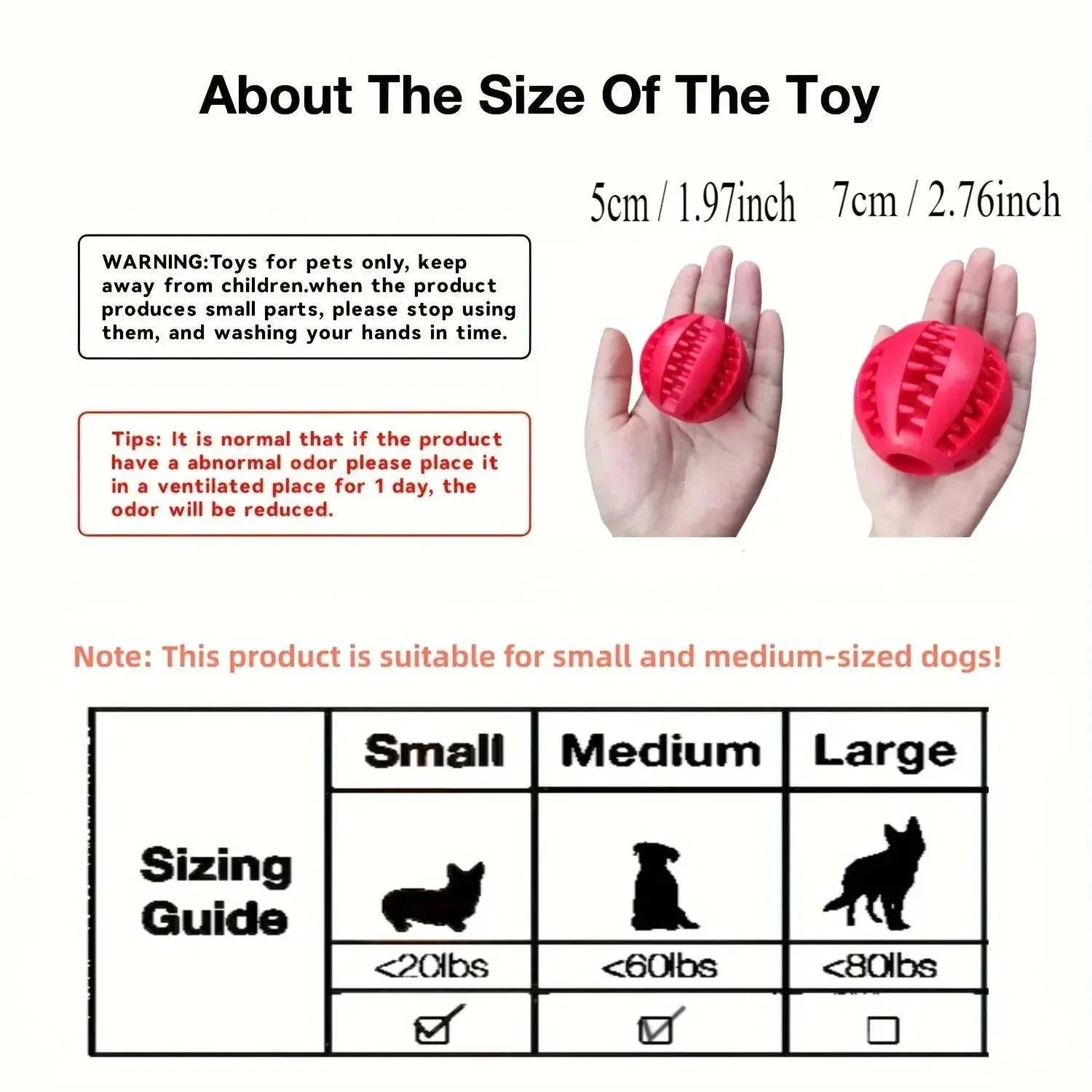 Durable rubber dog toy ball for chewing, teeth cleaning, and treat feeding