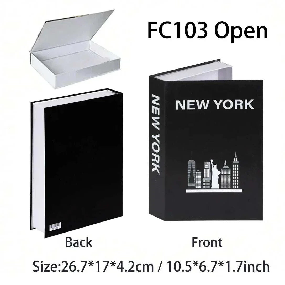 Luxury decorative fake book storage box with magnetic closure for home decoration