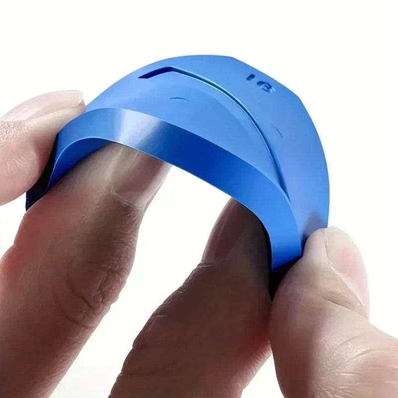4-piece blue silicone glass cement scraper set with storage box for precise sealing and caulking tasks