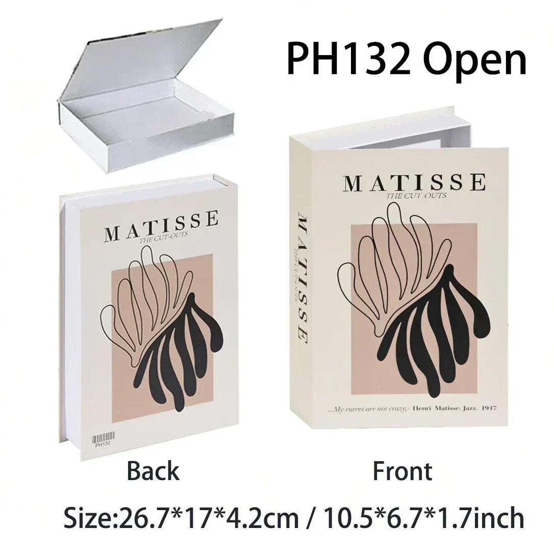 Luxury decorative fake book storage box with magnetic closure for home decoration
