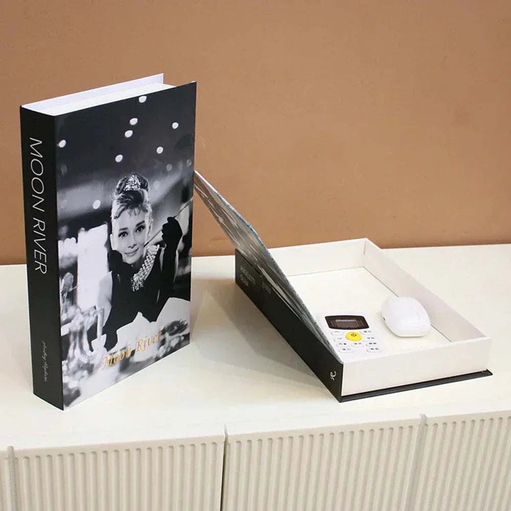 Luxury decorative fake book storage box with magnetic closure for home decoration