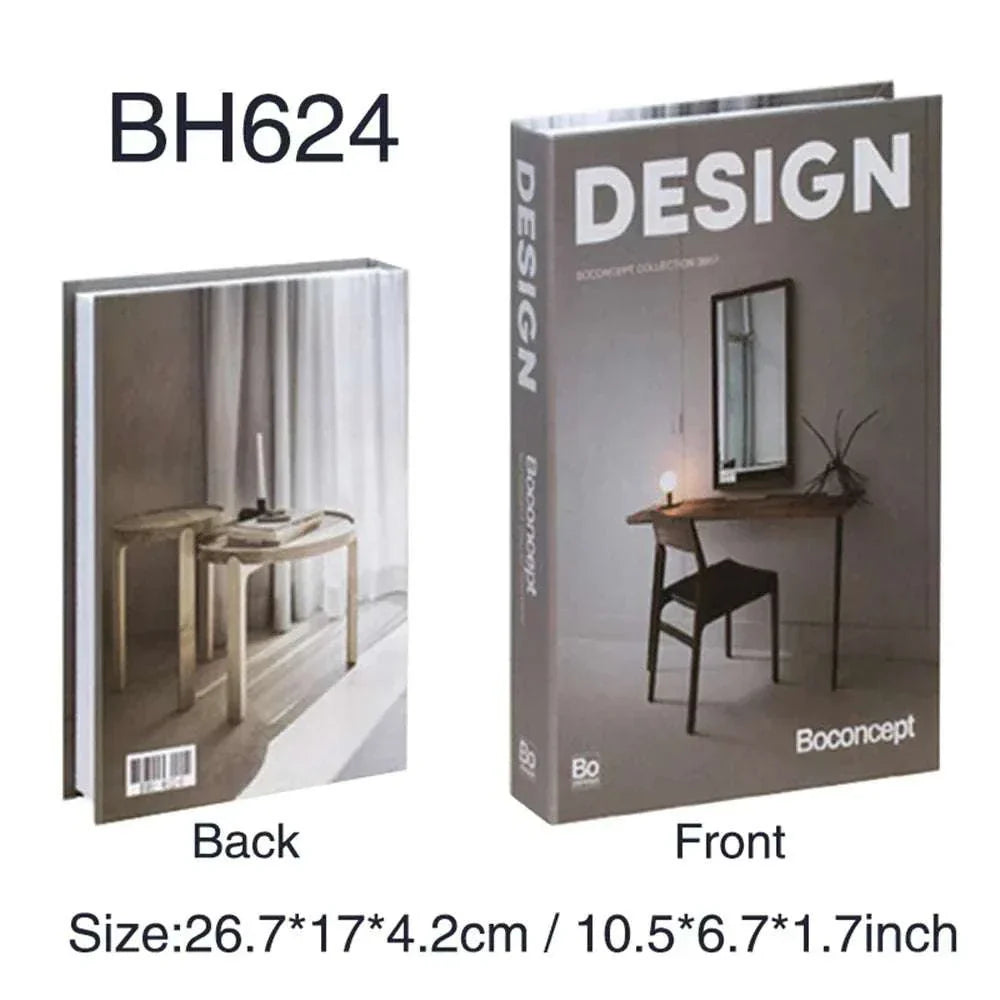 Luxury decorative fake book storage box with magnetic closure for home decoration