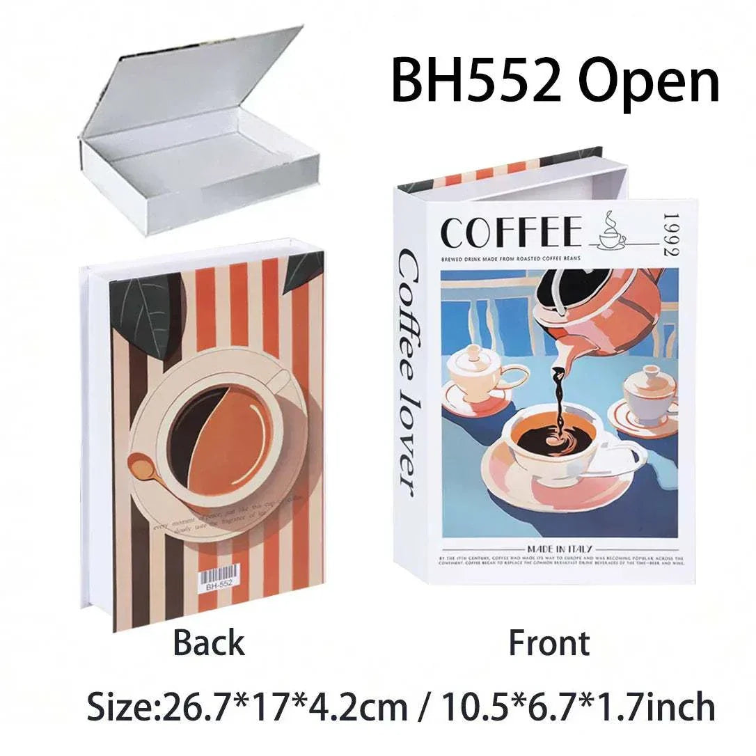 Luxury decorative fake book storage box with magnetic closure for home decoration