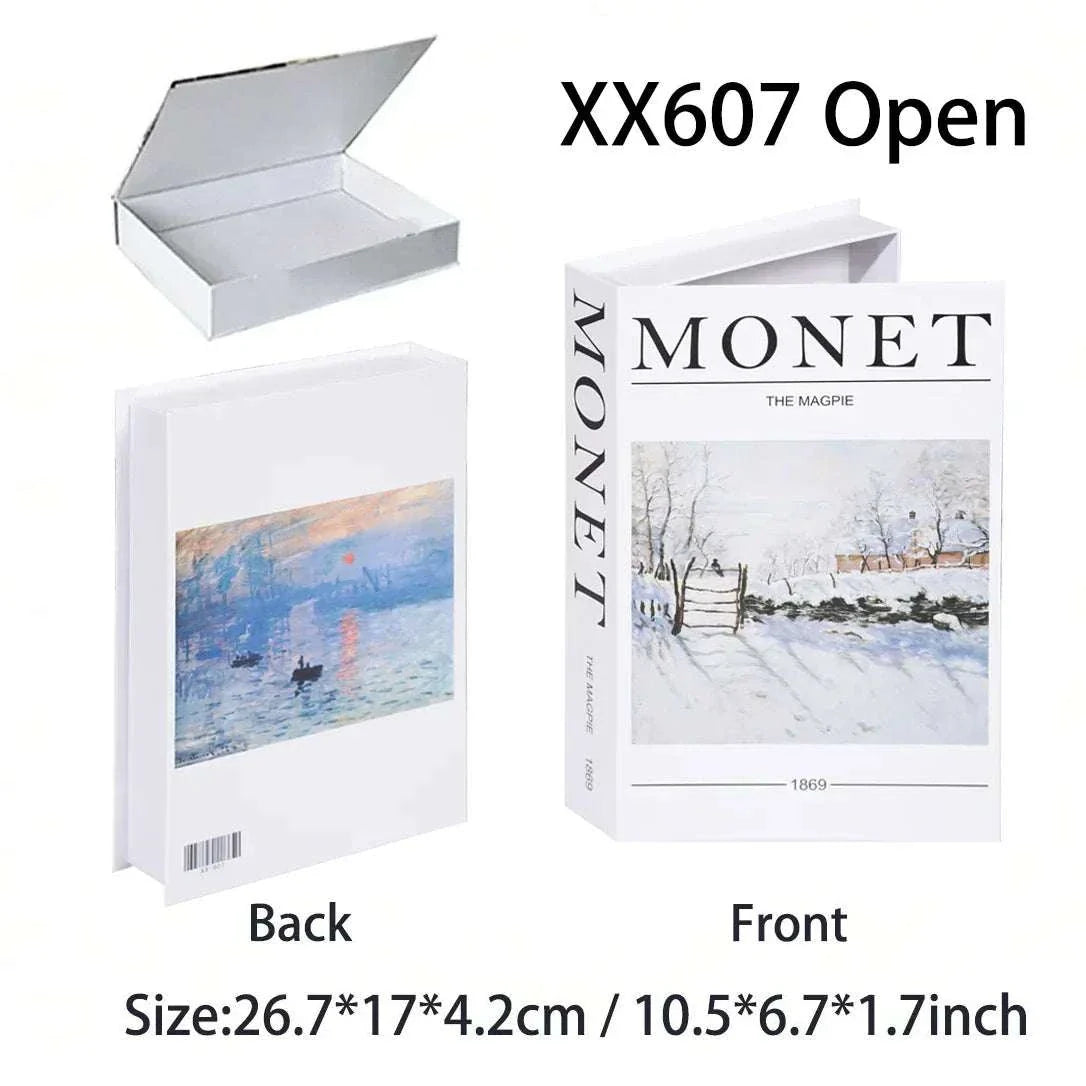 Luxury decorative fake book storage box with magnetic closure for home organization