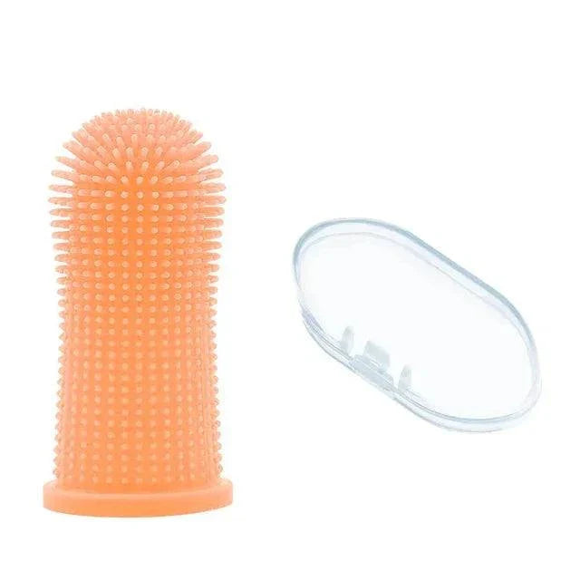 Super soft silicone finger toothbrush for gentle dog and cat dental care