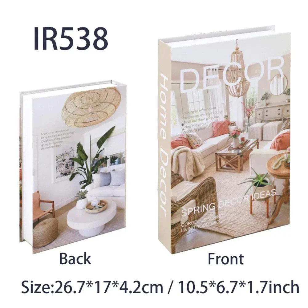 Luxury decorative fake book storage box with magnetic closure for home decoration