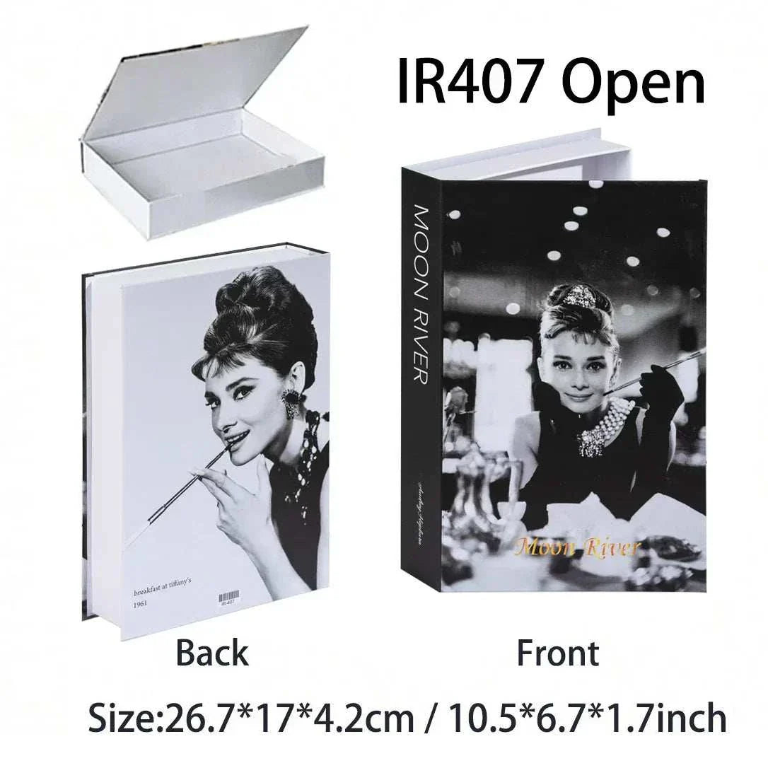 Luxury decorative fake book storage box with magnetic closure for stylish home organization