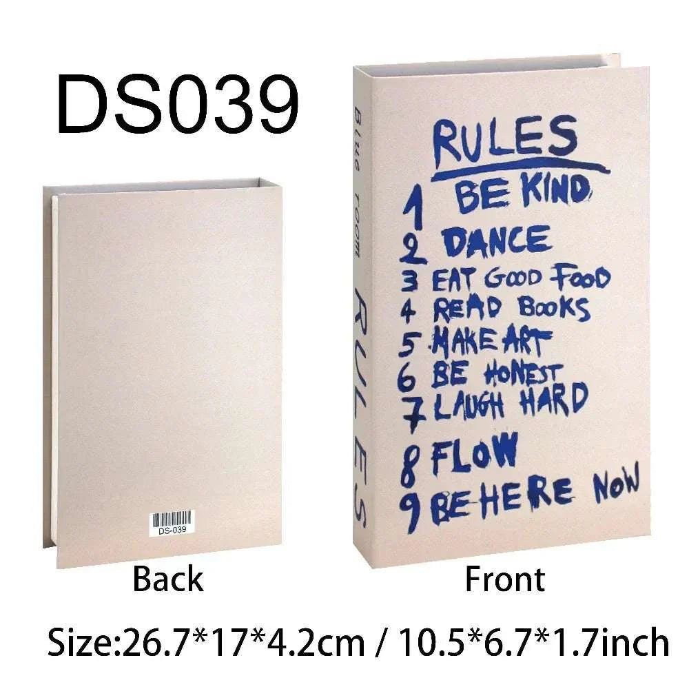 Luxury decorative fake book storage box with magnetic closure for home decoration