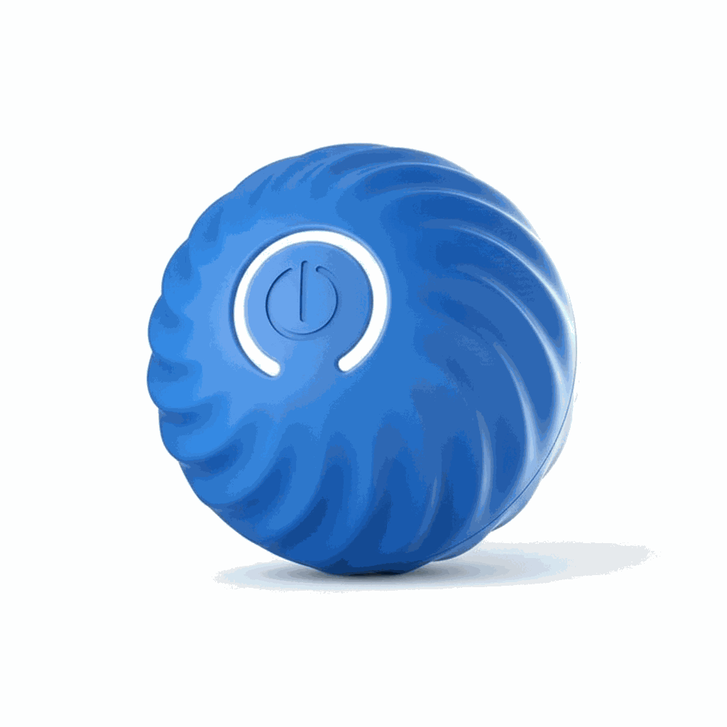 Automatic moving smart dog toys ball in orange and blue, USB rechargeable and durable for interactive pet play